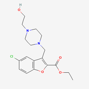 molecular formula C18H23ClN2O4 B6126760 Ethyl 5-chloro-3-[[4-(2-hydroxyethyl)piperazin-1-yl]methyl]-1-benzofuran-2-carboxylate 