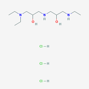 molecular formula C12H32Cl3N3O2 B6126772 1-[[3-(Diethylamino)-2-hydroxypropyl]amino]-3-(ethylamino)propan-2-ol;trihydrochloride 