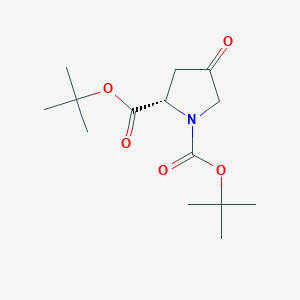 molecular formula C14H23NO5 B061268 (S)-Di-tert-butyl 4-oxopyrrolidine-1,2-dicarboxylate CAS No. 166410-05-5