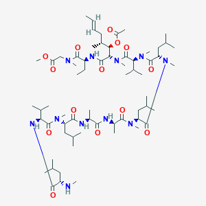 molecular formula C65H117N11O14 B612690 Cyclosporin A-Derivative 1 Free base 