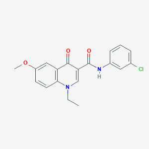 molecular formula C19H17ClN2O3 B6126969 N-(3-chlorophenyl)-1-ethyl-6-methoxy-4-oxo-1,4-dihydroquinoline-3-carboxamide 