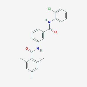 molecular formula C23H21ClN2O2 B6126999 N-[3-[(2-chlorophenyl)carbamoyl]phenyl]-2,4,6-trimethylbenzamide 
