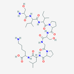 molecular formula C₄₂H₇₄N₁₀O₁₂ B612712 H-DL-Ser-DL-xiIle-DL-xiIle-DL-Pro-DL-Ser-Gly-DL-Pro-DL-Leu-DL-Lys-OH CAS No. 199727-62-3