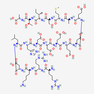 molecular formula C₈₅H₁₃₉N₂₇O₃₅S B612718 H-Arg-Arg-Lys-Asp-Leu-His-Asp-Asp-Glu-Glu-Asp-Glu-Ala-Met-Ser-Ile-Thr-Ala-OH CAS No. 154444-97-0
