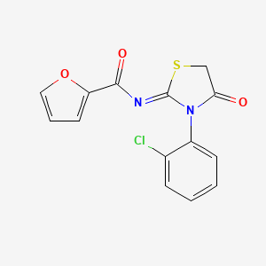 molecular formula C14H9ClN2O3S B6127189 N-[3-(2-chlorophenyl)-4-oxo-1,3-thiazolidin-2-ylidene]furan-2-carboxamide 