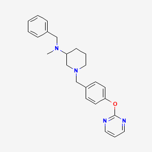 molecular formula C24H28N4O B6127444 N-benzyl-N-methyl-1-[(4-pyrimidin-2-yloxyphenyl)methyl]piperidin-3-amine 