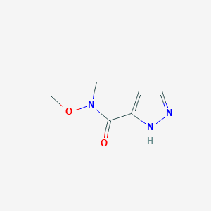 molecular formula C6H9N3O2 B061275 N-methoxy-N-methyl-1H-pyrazole-5-carboxamide CAS No. 162468-84-0