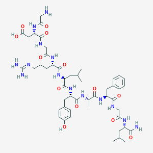 molecular formula C₄₉H₇₄N₁₄O₁₃ B612758 H-Gly-asp-gly-arg-leu-tyr-ala-phe-gly-leu-NH2 CAS No. 123374-34-5