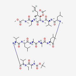molecular formula C₇₄H₁₃₂N₁₂O₁₇ B612759 Alisporivir intermediate-1 CAS No. 882506-05-0