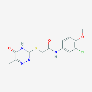 molecular formula C13H13ClN4O3S B6127754 N-(3-chloro-4-methoxyphenyl)-2-[(6-methyl-5-oxo-4H-1,2,4-triazin-3-yl)sulfanyl]acetamide 