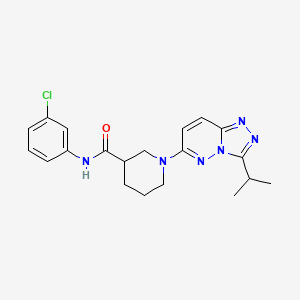 molecular formula C20H23ClN6O B6127756 N-(3-chlorophenyl)-1-[3-(propan-2-yl)[1,2,4]triazolo[4,3-b]pyridazin-6-yl]piperidine-3-carboxamide 