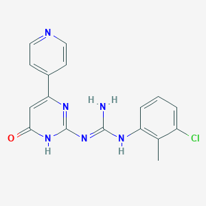molecular formula C17H15ClN6O B6127764 N-(3-CHLORO-2-METHYLPHENYL)-N'-[6-OXO-4-(4-PYRIDYL)-1,6-DIHYDRO-2-PYRIMIDINYL]GUANIDINE 