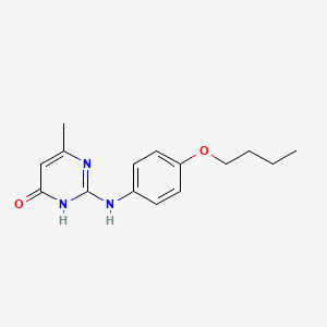 molecular formula C15H19N3O2 B6127883 2-(4-butoxyanilino)-4-methyl-1H-pyrimidin-6-one 