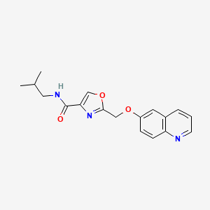 molecular formula C18H19N3O3 B6127972 N-isobutyl-2-[(6-quinolinyloxy)methyl]-1,3-oxazole-4-carboxamide 