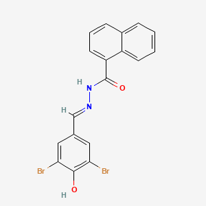 molecular formula C18H12Br2N2O2 B6127992 N-[(E)-(3,5-dibromo-4-hydroxyphenyl)methylideneamino]naphthalene-1-carboxamide 