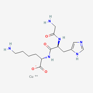 molecular formula C14H22CuN6O4 B612804 Prezatide copper CAS No. 89030-95-5