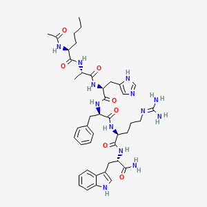 molecular formula C43H59N13O7 B612808 Acetyl hexapeptide-1 CAS No. 448944-47-6