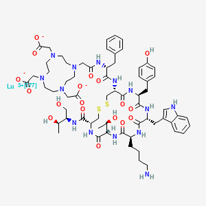 molecular formula (netpeptide)C65H89LuN14O18S2 B612816 Edotreotide lutetium Lu-177 CAS No. 321835-55-6