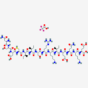 molecular formula C₆₈H₁₁₉N₂₁O₂₅S B612826 CBP501 Affinity Peptide Trifluoroacetate CAS No. 1351804-17-5