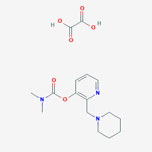 molecular formula C16H23N3O6 B061283 2-(1-Piperidinylmethyl)-3-pyridinyl dimethylcarbamate ethanedioate (1:1) CAS No. 169128-47-6
