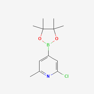 molecular formula C12H17BClNO2 B612838 2-氯-6-甲基-4-(4,4,5,5-四甲基-1,3,2-二恶唑硼烷-2-基)吡啶 CAS No. 697739-22-3