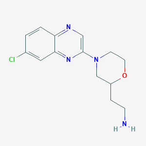 molecular formula C14H17ClN4O B6128564 2-[4-(7-Chloroquinoxalin-2-yl)morpholin-2-yl]ethanamine 