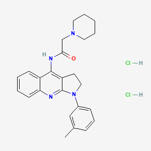 molecular formula C25H30Cl2N4O B6128568 N-[1-(3-methylphenyl)-2,3-dihydropyrrolo[2,3-b]quinolin-4-yl]-2-piperidin-1-ylacetamide;dihydrochloride 