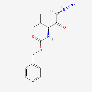 molecular formula C14H17N3O3 B612858 N-alpha-Benzyloxycarbonyl-L-valinyl-diazomethane CAS No. 90105-46-7