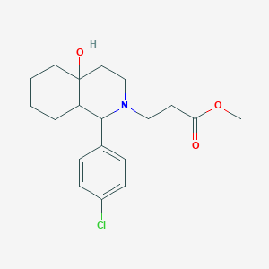 molecular formula C19H26ClNO3 B6128651 Methyl 3-[1-(4-chlorophenyl)-4a-hydroxy-1,3,4,5,6,7,8,8a-octahydroisoquinolin-2-yl]propanoate 