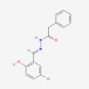 molecular formula C15H13BrN2O2 B6128655 N'-[(E)-(5-bromo-2-hydroxyphenyl)methylidene]-2-phenylacetohydrazide 