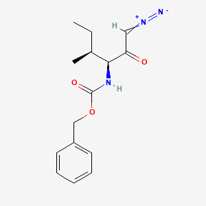 N-alpha-Benzyloxycarbonyl-L-isoleucinyl-diazomethane, (3S,4S)-3-Z-amino-1-diazo-4-methyl-2-hexanone