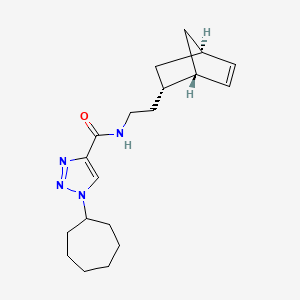 molecular formula C19H28N4O B6128711 N-[2-[(1S,2S,4S)-2-bicyclo[2.2.1]hept-5-enyl]ethyl]-1-cycloheptyltriazole-4-carboxamide 