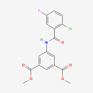 molecular formula C17H13ClINO5 B6128805 Dimethyl 5-[(2-chloro-5-iodobenzoyl)amino]benzene-1,3-dicarboxylate 