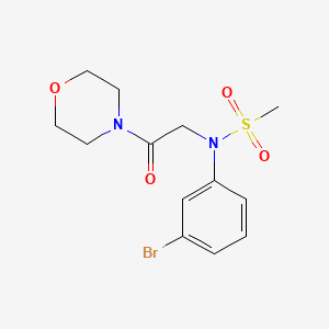molecular formula C13H17BrN2O4S B6128809 N-(3-bromophenyl)-N-(2-morpholin-4-yl-2-oxoethyl)methanesulfonamide 