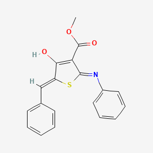 molecular formula C19H15NO3S B6128836 methyl (5Z)-5-benzylidene-4-hydroxy-2-phenyliminothiophene-3-carboxylate 