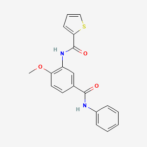 molecular formula C19H16N2O3S B6128860 N-[2-methoxy-5-(phenylcarbamoyl)phenyl]thiophene-2-carboxamide 
