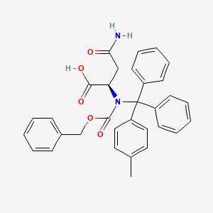 (R)-4-Amino-2-(((benzyloxy)carbonyl)(diphenyl(p-tolyl)methyl)amino)-4-oxobutanoic acid