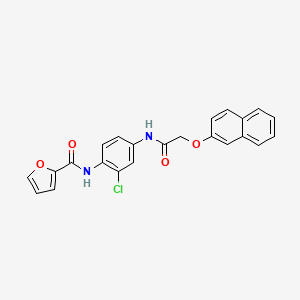 molecular formula C23H17ClN2O4 B6129101 N-[2-chloro-4-[(2-naphthalen-2-yloxyacetyl)amino]phenyl]furan-2-carboxamide 