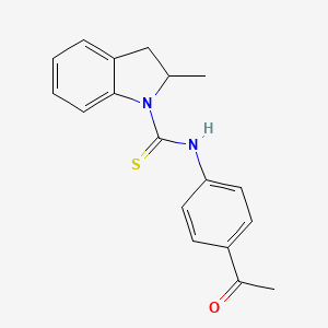 molecular formula C18H18N2OS B6129190 N-(4-ACETYLPHENYL)-2-METHYL-1-INDOLINECARBOTHIOAMIDE 