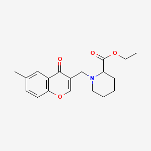 molecular formula C19H23NO4 B6129376 Ethyl 1-[(6-methyl-4-oxochromen-3-yl)methyl]piperidine-2-carboxylate 