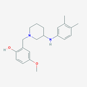 molecular formula C21H28N2O2 B6129564 2-({3-[(3,4-dimethylphenyl)amino]-1-piperidinyl}methyl)-4-methoxyphenol 