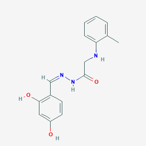molecular formula C16H17N3O3 B6129583 N-[(Z)-(2,4-dihydroxyphenyl)methylideneamino]-2-(2-methylanilino)acetamide 