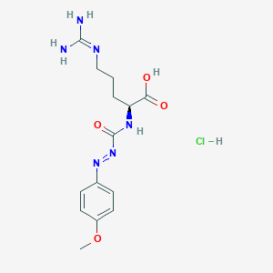 (2S)-5-(Diaminomethylideneamino)-2-[(4-methoxyphenyl)iminocarbamoylamino]pentanoic acid;hydrochloride