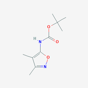 molecular formula C10H16N2O3 B061297 tert-Butyl (3,4-dimethylisoxazol-5-yl)carbamate CAS No. 174079-07-3