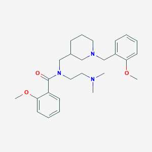 molecular formula C26H37N3O3 B6129723 N-[2-(dimethylamino)ethyl]-2-methoxy-N-{[1-(2-methoxybenzyl)-3-piperidinyl]methyl}benzamide 