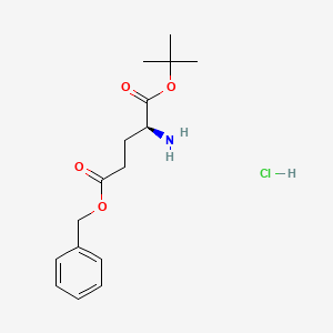 molecular formula C16H24ClNO4 B612979 (S)-5-Benzyl 1-tert-butyl 2-aminopentanedioate hydrochloride CAS No. 105590-97-4