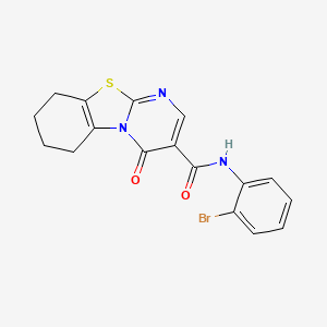 molecular formula C17H14BrN3O2S B6129873 N-(2-bromophenyl)-4-oxo-6,7,8,9-tetrahydro-4H-pyrimido[2,1-b][1,3]benzothiazole-3-carboxamide 
