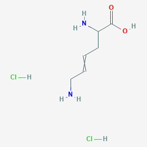 molecular formula C6H12N2O2 · 2 HCl B612993 DL-trans-2,6-Diamino-4-hexenoic acid . 2 HCl CAS No. 39871-25-5