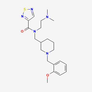 molecular formula C21H31N5O2S B6129992 N-[2-(dimethylamino)ethyl]-N-{[1-(2-methoxybenzyl)-3-piperidinyl]methyl}-1,2,5-thiadiazole-3-carboxamide 