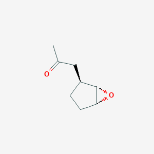 molecular formula C8H12O2 B061300 2-Propanone, 1-(6-oxabicyclo[3.1.0]hex-2-yl)-, (1alpha,2alpha,5alpha)-(9CI) CAS No. 180980-77-2